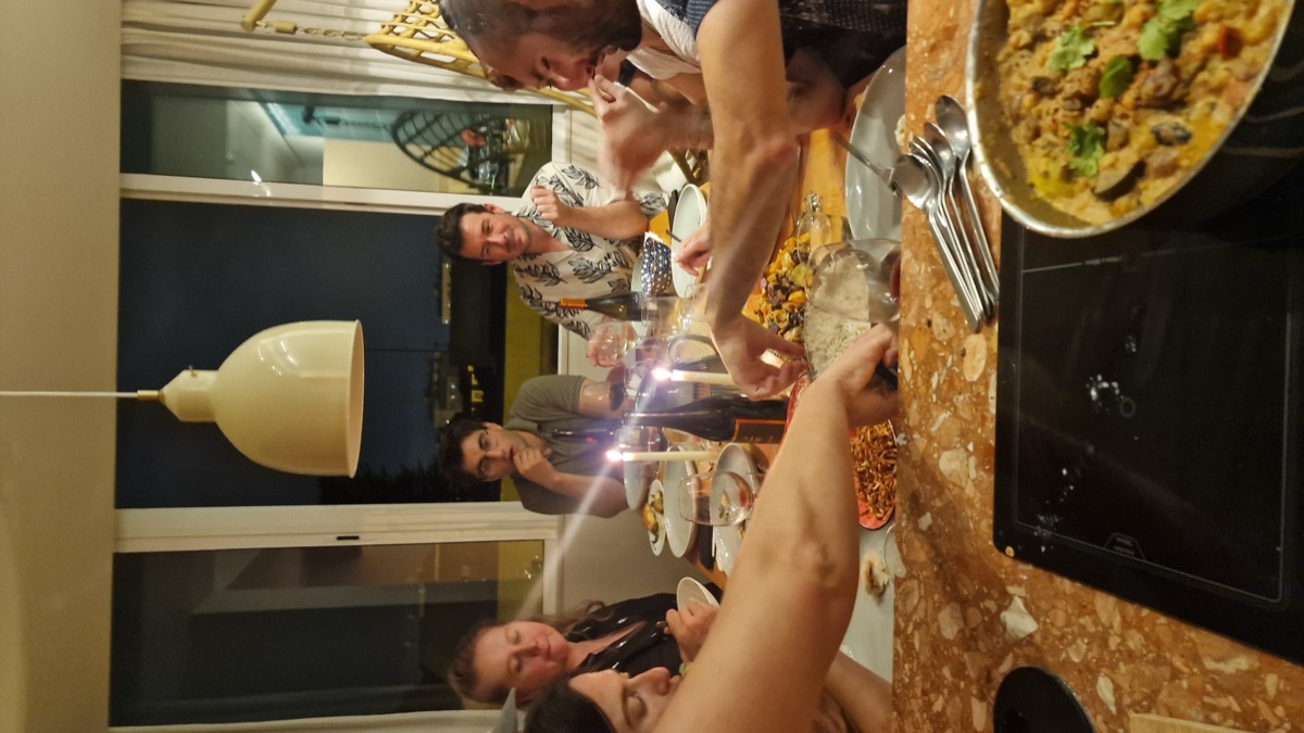 Candlelit collaborative dinner